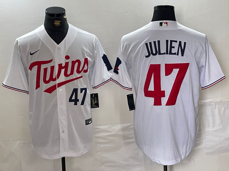 Men Minnesota Twins 47 Julien White 2024 Nike Game MLB Jersey style 3